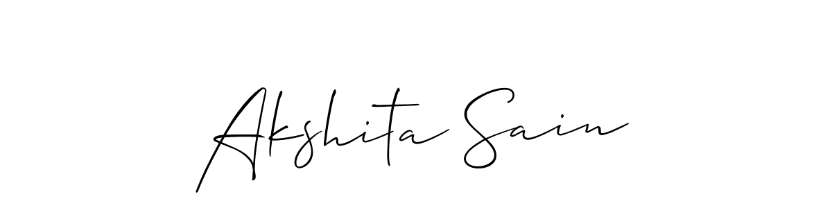 Also You can easily find your signature by using the search form. We will create Akshita Sain name handwritten signature images for you free of cost using Allison_Script sign style. Akshita Sain signature style 2 images and pictures png