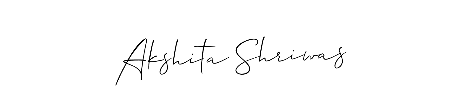 It looks lik you need a new signature style for name Akshita Shriwas. Design unique handwritten (Allison_Script) signature with our free signature maker in just a few clicks. Akshita Shriwas signature style 2 images and pictures png