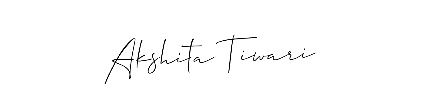 Make a beautiful signature design for name Akshita Tiwari. With this signature (Allison_Script) style, you can create a handwritten signature for free. Akshita Tiwari signature style 2 images and pictures png