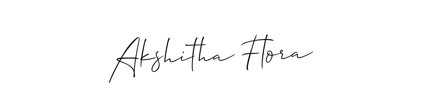 The best way (Allison_Script) to make a short signature is to pick only two or three words in your name. The name Akshitha Flora include a total of six letters. For converting this name. Akshitha Flora signature style 2 images and pictures png