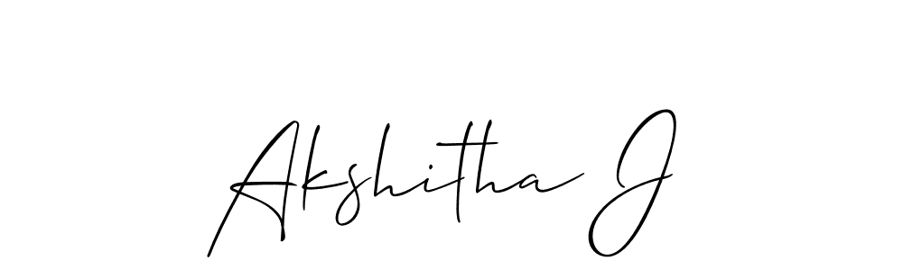 It looks lik you need a new signature style for name Akshitha J. Design unique handwritten (Allison_Script) signature with our free signature maker in just a few clicks. Akshitha J signature style 2 images and pictures png