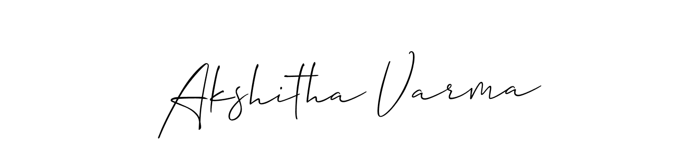 Also You can easily find your signature by using the search form. We will create Akshitha Varma name handwritten signature images for you free of cost using Allison_Script sign style. Akshitha Varma signature style 2 images and pictures png