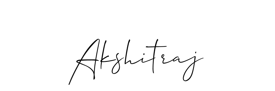 How to make Akshitraj signature? Allison_Script is a professional autograph style. Create handwritten signature for Akshitraj name. Akshitraj signature style 2 images and pictures png