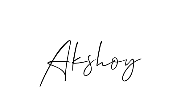 Make a beautiful signature design for name Akshoy. With this signature (Allison_Script) style, you can create a handwritten signature for free. Akshoy signature style 2 images and pictures png