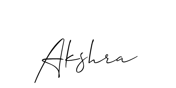 Create a beautiful signature design for name Akshra. With this signature (Allison_Script) fonts, you can make a handwritten signature for free. Akshra signature style 2 images and pictures png