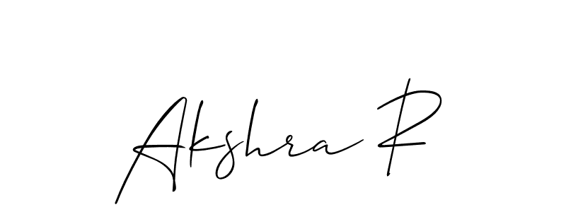 How to Draw Akshra R signature style? Allison_Script is a latest design signature styles for name Akshra R. Akshra R signature style 2 images and pictures png