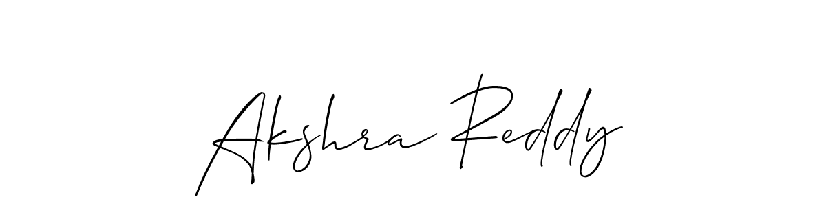 Create a beautiful signature design for name Akshra Reddy. With this signature (Allison_Script) fonts, you can make a handwritten signature for free. Akshra Reddy signature style 2 images and pictures png