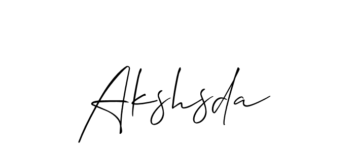 if you are searching for the best signature style for your name Akshsda. so please give up your signature search. here we have designed multiple signature styles  using Allison_Script. Akshsda signature style 2 images and pictures png