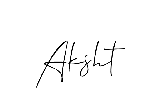 Make a short Aksht signature style. Manage your documents anywhere anytime using Allison_Script. Create and add eSignatures, submit forms, share and send files easily. Aksht signature style 2 images and pictures png