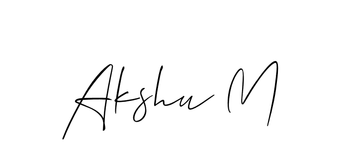 Once you've used our free online signature maker to create your best signature Allison_Script style, it's time to enjoy all of the benefits that Akshu M name signing documents. Akshu M signature style 2 images and pictures png