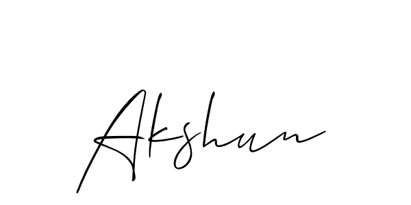 Also You can easily find your signature by using the search form. We will create Akshun name handwritten signature images for you free of cost using Allison_Script sign style. Akshun signature style 2 images and pictures png