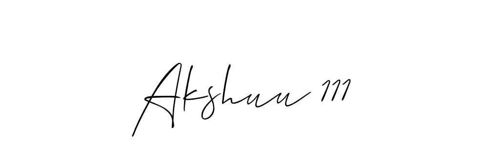 Create a beautiful signature design for name Akshuu 111. With this signature (Allison_Script) fonts, you can make a handwritten signature for free. Akshuu 111 signature style 2 images and pictures png