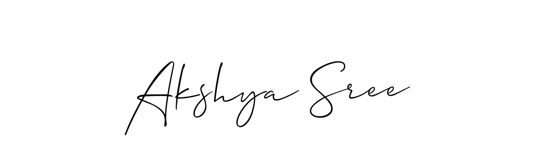It looks lik you need a new signature style for name Akshya Sree. Design unique handwritten (Allison_Script) signature with our free signature maker in just a few clicks. Akshya Sree signature style 2 images and pictures png