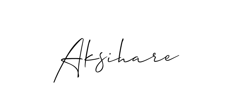 How to make Aksihare signature? Allison_Script is a professional autograph style. Create handwritten signature for Aksihare name. Aksihare signature style 2 images and pictures png