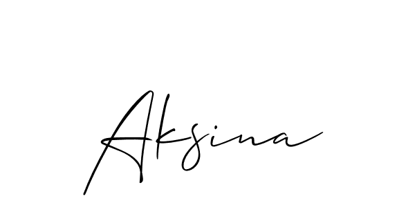 Also we have Aksina name is the best signature style. Create professional handwritten signature collection using Allison_Script autograph style. Aksina signature style 2 images and pictures png