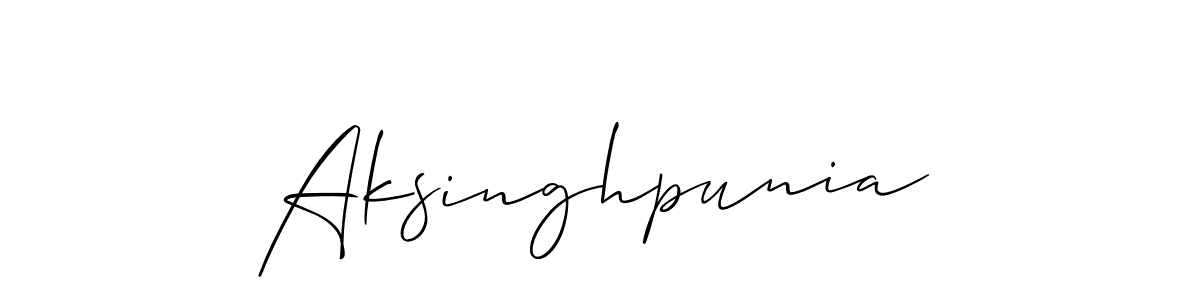 How to make Aksinghpunia name signature. Use Allison_Script style for creating short signs online. This is the latest handwritten sign. Aksinghpunia signature style 2 images and pictures png