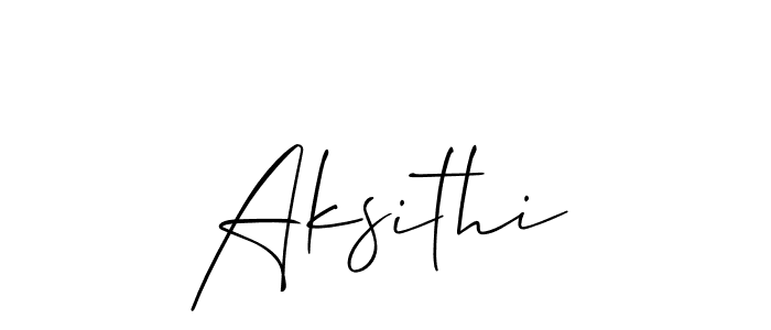 Use a signature maker to create a handwritten signature online. With this signature software, you can design (Allison_Script) your own signature for name Aksithi. Aksithi signature style 2 images and pictures png