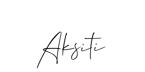 if you are searching for the best signature style for your name Aksiti. so please give up your signature search. here we have designed multiple signature styles  using Allison_Script. Aksiti signature style 2 images and pictures png