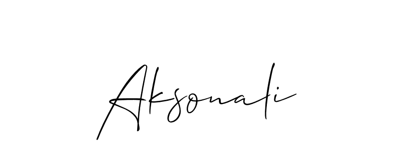 Also we have Aksonali name is the best signature style. Create professional handwritten signature collection using Allison_Script autograph style. Aksonali signature style 2 images and pictures png