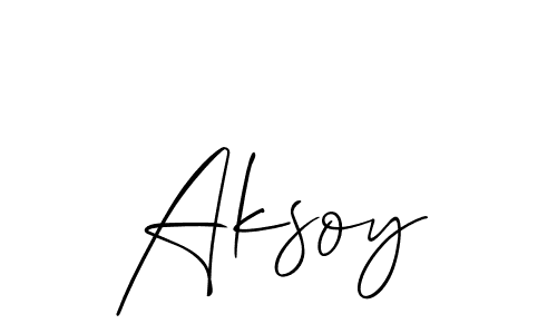 Also we have Aksoy name is the best signature style. Create professional handwritten signature collection using Allison_Script autograph style. Aksoy signature style 2 images and pictures png