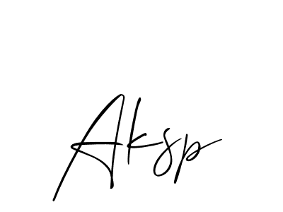 Make a beautiful signature design for name Aksp. With this signature (Allison_Script) style, you can create a handwritten signature for free. Aksp signature style 2 images and pictures png