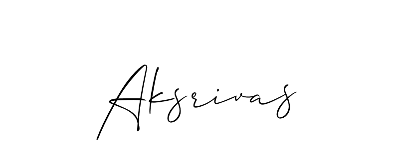 How to make Aksrivas name signature. Use Allison_Script style for creating short signs online. This is the latest handwritten sign. Aksrivas signature style 2 images and pictures png