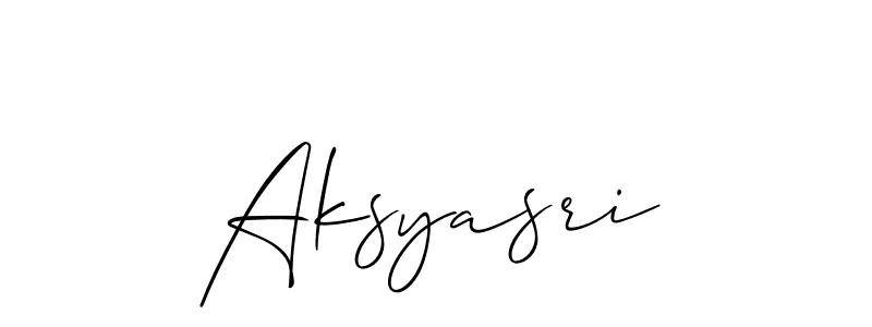 Make a beautiful signature design for name Aksyasri. With this signature (Allison_Script) style, you can create a handwritten signature for free. Aksyasri signature style 2 images and pictures png