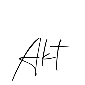 Design your own signature with our free online signature maker. With this signature software, you can create a handwritten (Allison_Script) signature for name Akt. Akt signature style 2 images and pictures png