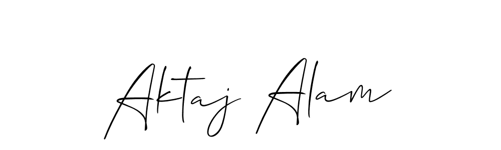 How to make Aktaj Alam signature? Allison_Script is a professional autograph style. Create handwritten signature for Aktaj Alam name. Aktaj Alam signature style 2 images and pictures png