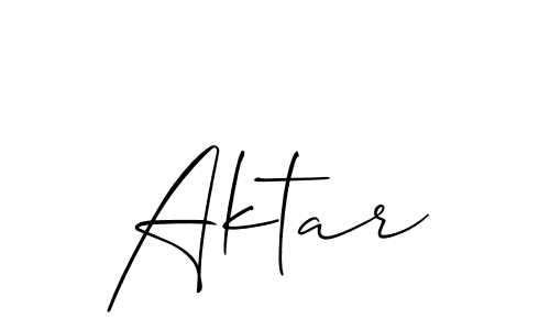 The best way (Allison_Script) to make a short signature is to pick only two or three words in your name. The name Aktar include a total of six letters. For converting this name. Aktar signature style 2 images and pictures png