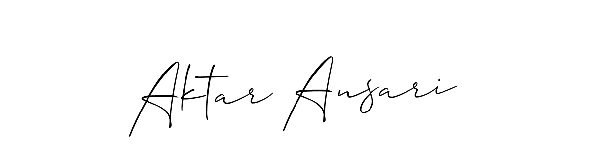 Make a short Aktar Ansari signature style. Manage your documents anywhere anytime using Allison_Script. Create and add eSignatures, submit forms, share and send files easily. Aktar Ansari signature style 2 images and pictures png