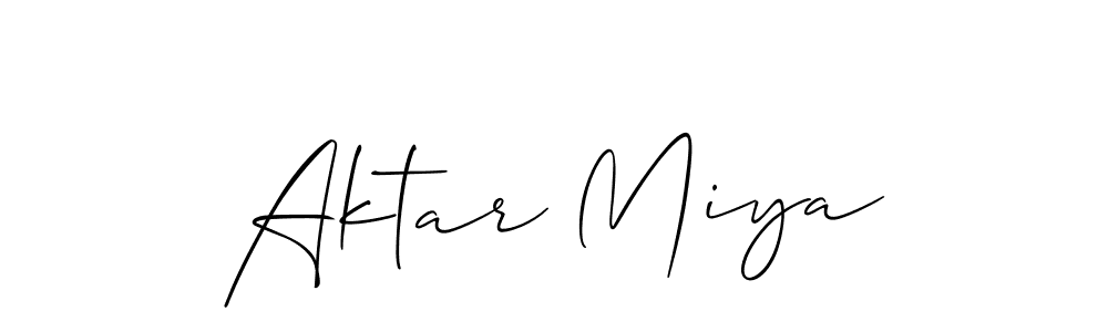 Create a beautiful signature design for name Aktar Miya. With this signature (Allison_Script) fonts, you can make a handwritten signature for free. Aktar Miya signature style 2 images and pictures png