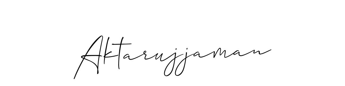 if you are searching for the best signature style for your name Aktarujjaman. so please give up your signature search. here we have designed multiple signature styles  using Allison_Script. Aktarujjaman signature style 2 images and pictures png