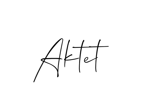 Create a beautiful signature design for name Aktet. With this signature (Allison_Script) fonts, you can make a handwritten signature for free. Aktet signature style 2 images and pictures png