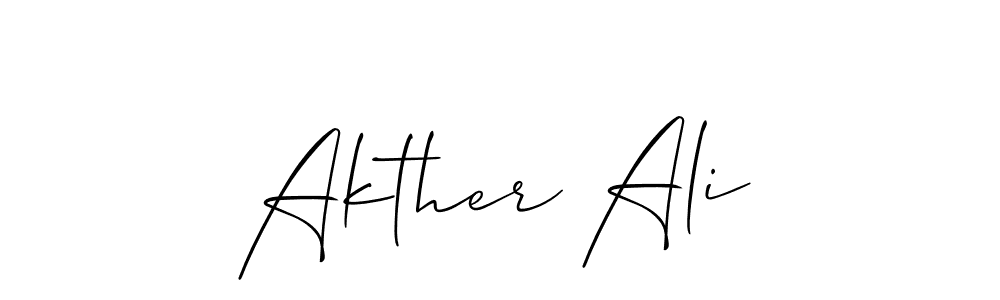 Also we have Akther Ali name is the best signature style. Create professional handwritten signature collection using Allison_Script autograph style. Akther Ali signature style 2 images and pictures png