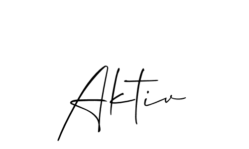 Also we have Aktiv name is the best signature style. Create professional handwritten signature collection using Allison_Script autograph style. Aktiv signature style 2 images and pictures png