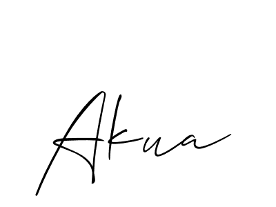 Use a signature maker to create a handwritten signature online. With this signature software, you can design (Allison_Script) your own signature for name Akua. Akua signature style 2 images and pictures png