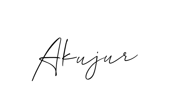 How to make Akujur name signature. Use Allison_Script style for creating short signs online. This is the latest handwritten sign. Akujur signature style 2 images and pictures png