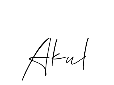 How to Draw Akul signature style? Allison_Script is a latest design signature styles for name Akul. Akul signature style 2 images and pictures png