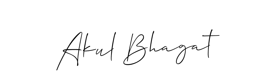 It looks lik you need a new signature style for name Akul Bhagat. Design unique handwritten (Allison_Script) signature with our free signature maker in just a few clicks. Akul Bhagat signature style 2 images and pictures png