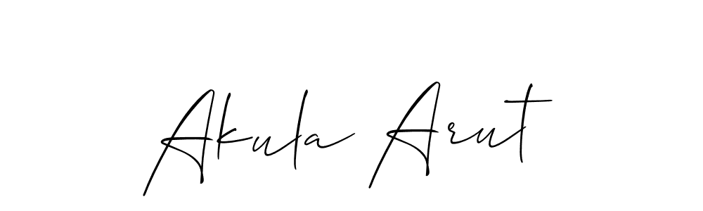 The best way (Allison_Script) to make a short signature is to pick only two or three words in your name. The name Akula Arut include a total of six letters. For converting this name. Akula Arut signature style 2 images and pictures png