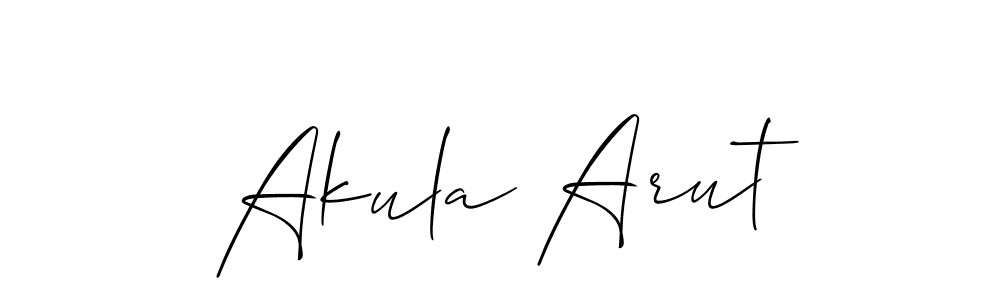 It looks lik you need a new signature style for name Akula Arut. Design unique handwritten (Allison_Script) signature with our free signature maker in just a few clicks. Akula Arut signature style 2 images and pictures png
