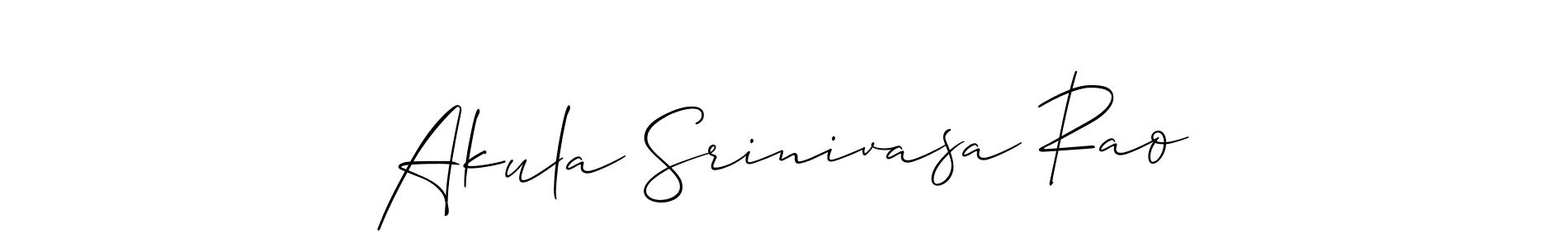 Similarly Allison_Script is the best handwritten signature design. Signature creator online .You can use it as an online autograph creator for name Akula Srinivasa Rao. Akula Srinivasa Rao signature style 2 images and pictures png