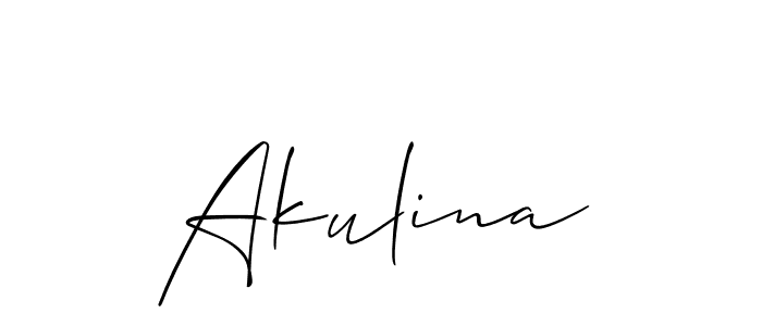Best and Professional Signature Style for Akulina. Allison_Script Best Signature Style Collection. Akulina signature style 2 images and pictures png