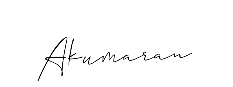 Create a beautiful signature design for name Akumaran. With this signature (Allison_Script) fonts, you can make a handwritten signature for free. Akumaran signature style 2 images and pictures png