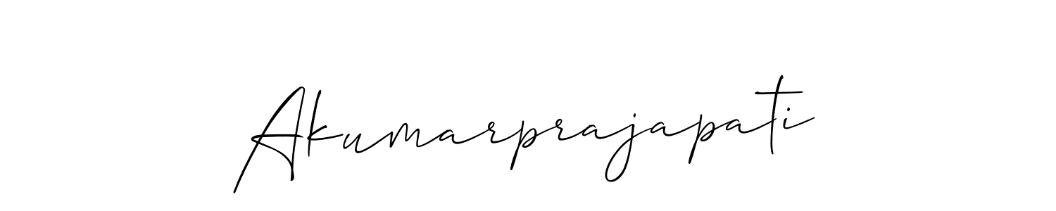 How to make Akumarprajapati signature? Allison_Script is a professional autograph style. Create handwritten signature for Akumarprajapati name. Akumarprajapati signature style 2 images and pictures png