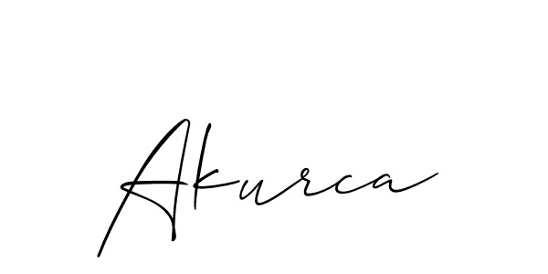Design your own signature with our free online signature maker. With this signature software, you can create a handwritten (Allison_Script) signature for name Akurca. Akurca signature style 2 images and pictures png
