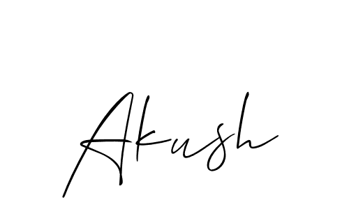 Create a beautiful signature design for name Akush. With this signature (Allison_Script) fonts, you can make a handwritten signature for free. Akush signature style 2 images and pictures png