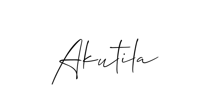 Also we have Akutila name is the best signature style. Create professional handwritten signature collection using Allison_Script autograph style. Akutila signature style 2 images and pictures png