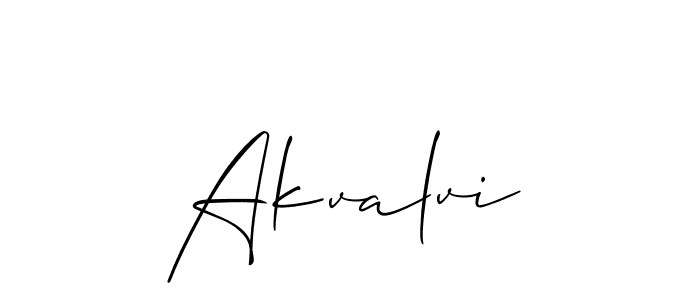 You should practise on your own different ways (Allison_Script) to write your name (Akvalvi) in signature. don't let someone else do it for you. Akvalvi signature style 2 images and pictures png
